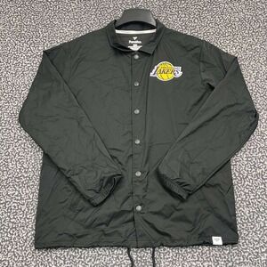 Los Angeles LA Lakers Windbreaker Jacket Men Large Fanatics Snap Long Sleeve New